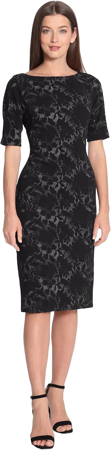 Maggy London Women's Sophisticated Arch Shoulder Sheath Career Workwear Office