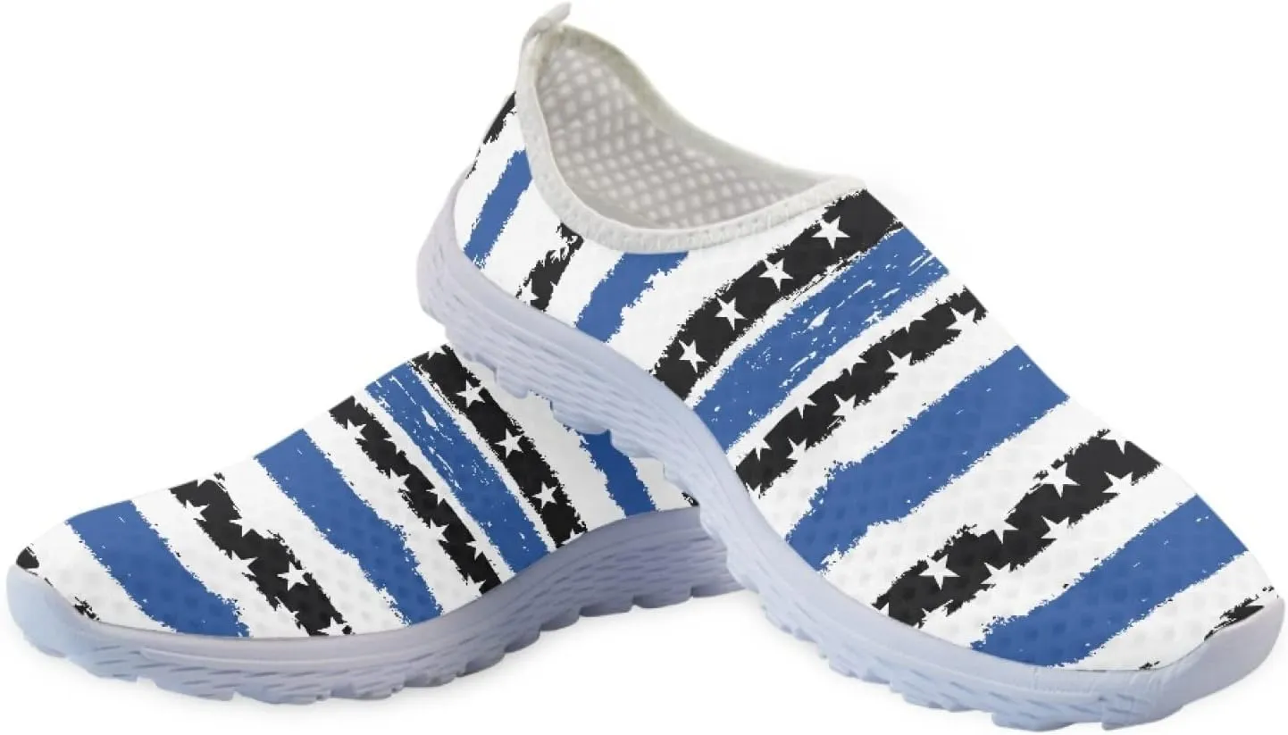 MARSVOVO Walking Shoes for Women with Arch Support and Comfort Lightweight Flexible Breathable Athletic Womens Sneakers Classic Flat Print Fashion Resistant Tennis Non Slip Work Shoes Women