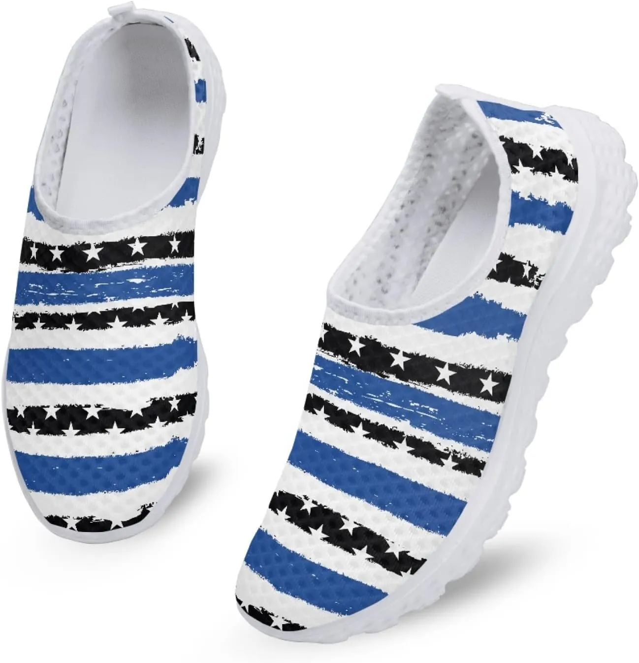 MARSVOVO Walking Shoes for Women with Arch Support and Comfort Lightweight Flexible Breathable Athletic Womens Sneakers Classic Flat Print Fashion Resistant Tennis Non Slip Work Shoes Women