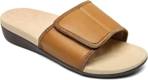 MEGNYA Orthopedic Slides Sandals for Women, Comfortable Plantar Fasciitis Sandals for Flat Feet, High Arch Support Walking Sandals with Adjustable Straps