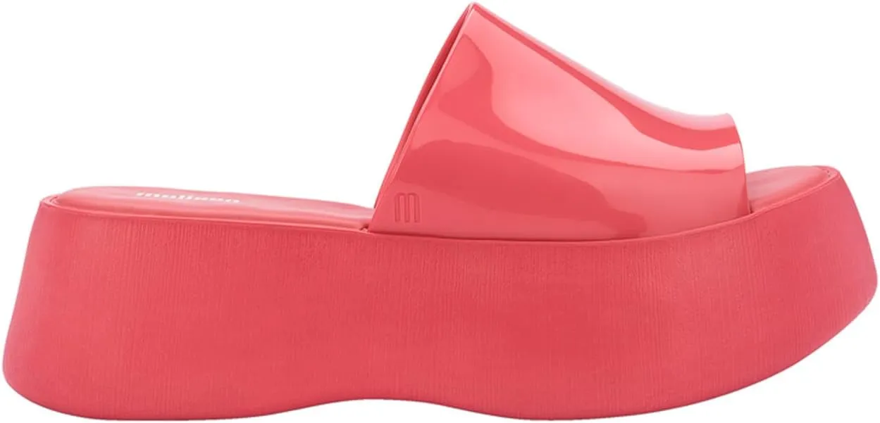 Melissa Becky Platform Slides for Women - Cushioned and Comfortable Chunky Platform Slip-On Sandals with Jelly Upper and Open Toe Design, Vegan