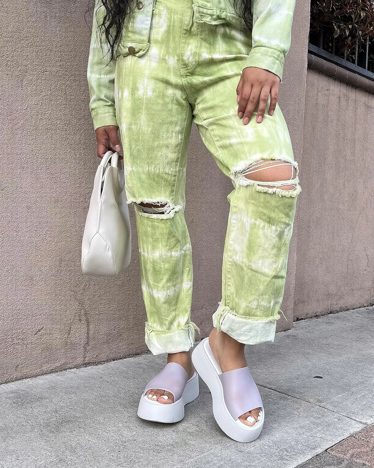 Melissa Becky Platform Slides for Women - Cushioned and Comfortable Chunky Platform Slip-On Sandals with Jelly Upper and Open Toe Design, Vegan