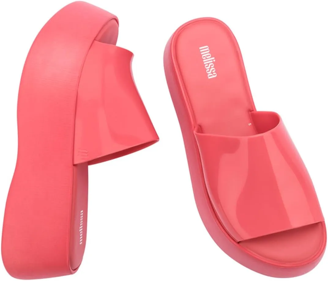 Melissa Becky Platform Slides for Women - Cushioned and Comfortable Chunky Platform Slip-On Sandals with Jelly Upper and Open Toe Design, Vegan