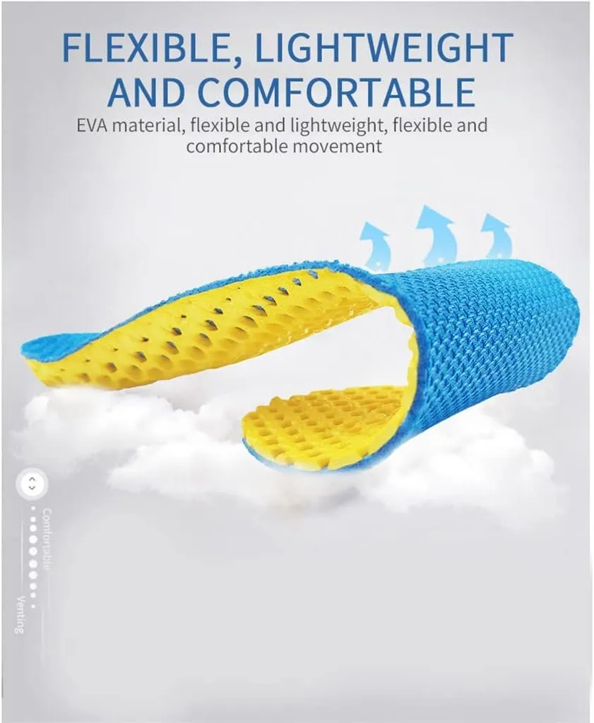 Memory Foam Insoles for Shoes Sole Mesh Deodorant Breathable Cushion Running Insoles for Feet Orthopedic Insoles(Small)