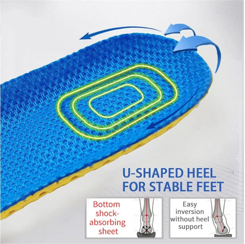 Memory Foam Insoles for Shoes Sole Mesh Deodorant Breathable Cushion Running Insoles for Feet Orthopedic Insoles(Small)