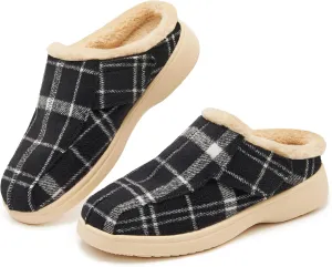 Mens Adjustable Orthopedic Slippers Shoe for Plantar Fasciitis & Foot Pain Relief with Arch Support Christmas