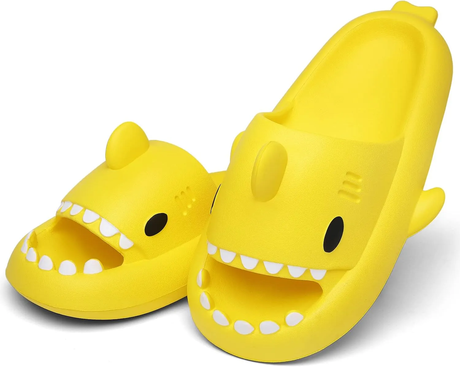 Men's and Women's Shark Slides Cloud Slippers Summer Novelty Open Toe Slide Sandals Anti-Slip Beach Pool Shower Shoes with Cushioned Thick Sole