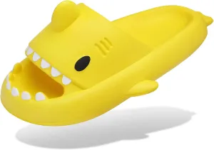 Men's and Women's Shark Slides Cloud Slippers Summer Novelty Open Toe Slide Sandals Anti-Slip Beach Pool Shower Shoes with Cushioned Thick Sole