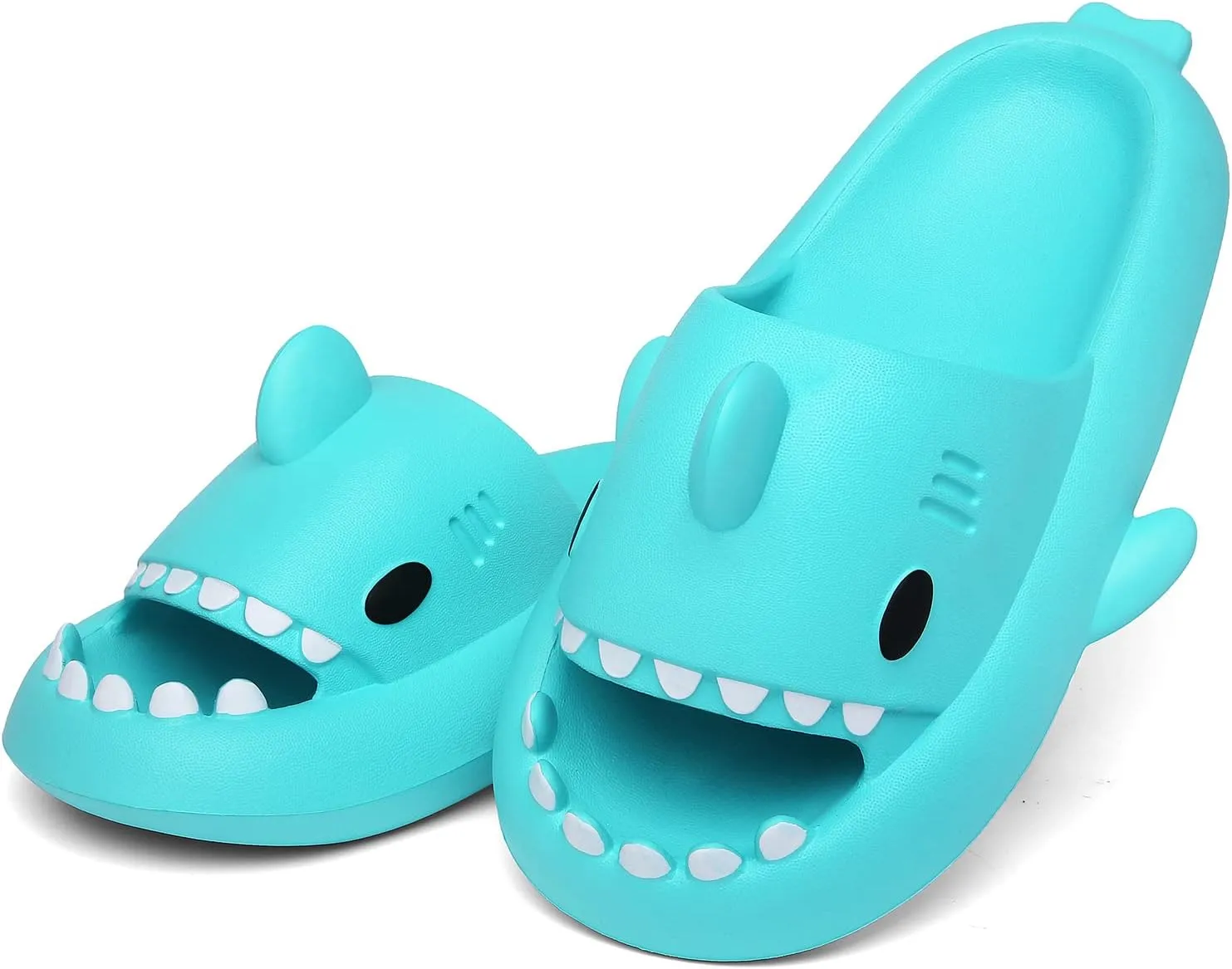 Men's and Women's Shark Slides Cloud Slippers Summer Novelty Open Toe Slide Sandals Anti-Slip Beach Pool Shower Shoes with Cushioned Thick Sole