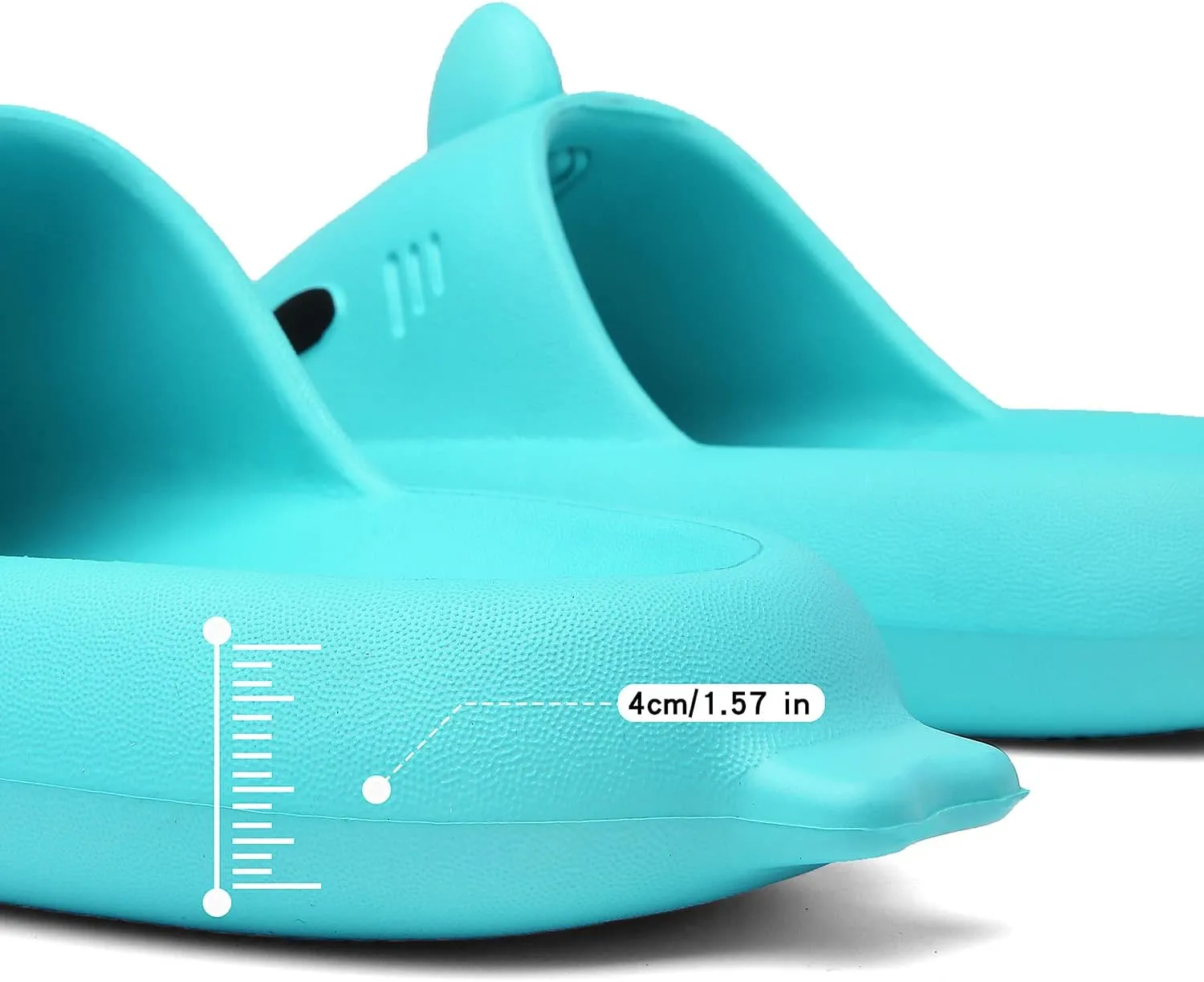 Men's and Women's Shark Slides Cloud Slippers Summer Novelty Open Toe Slide Sandals Anti-Slip Beach Pool Shower Shoes with Cushioned Thick Sole