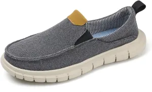 Men's Canvas Slip on Casual Loafers Flat Sneakers Walking Boat Shoes