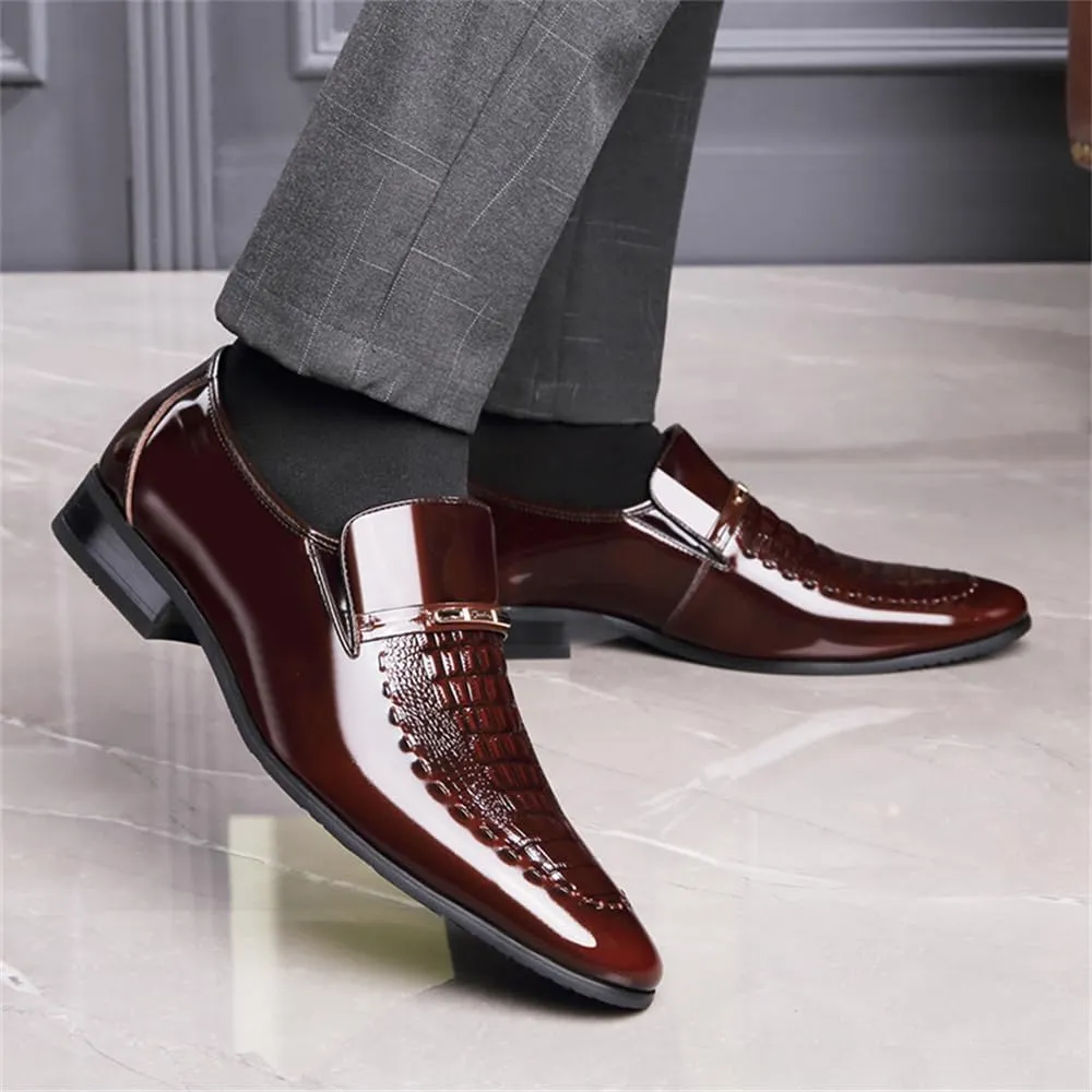 Men's Dress Tuxedo Shoe Slip-on Fashion Patent Leather Loafers