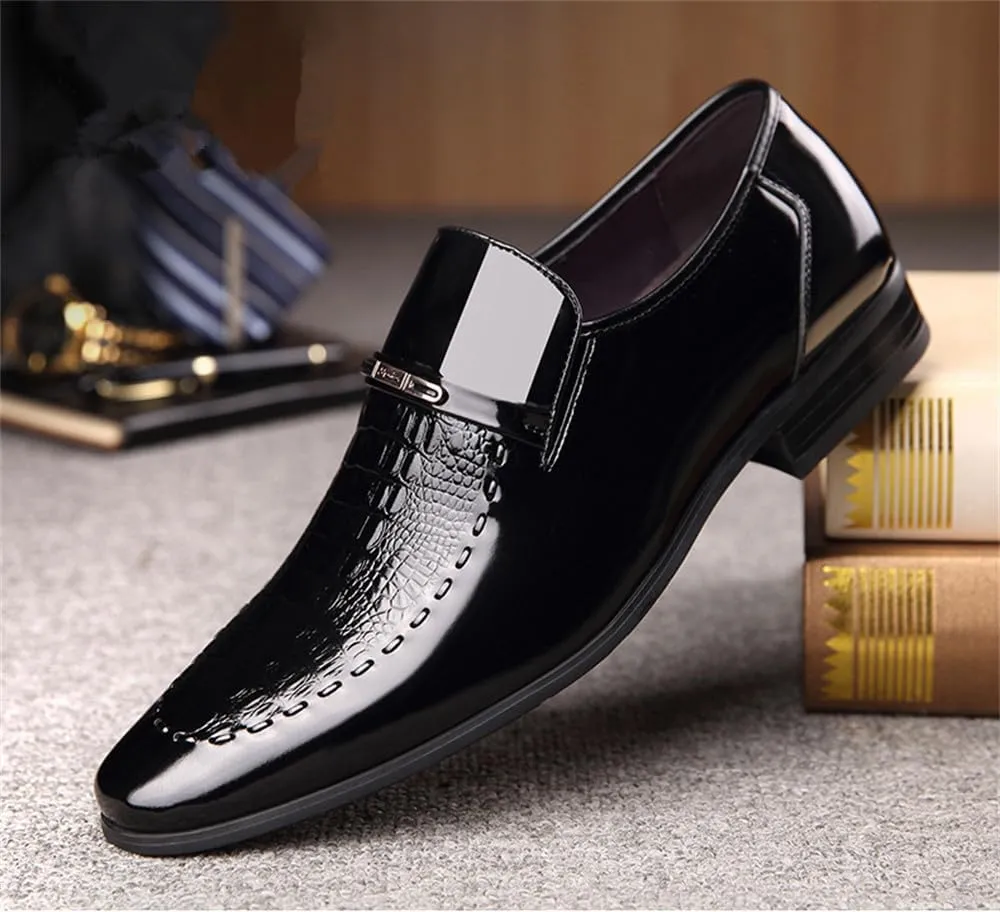 Men's Dress Tuxedo Shoe Slip-on Fashion Patent Leather Loafers