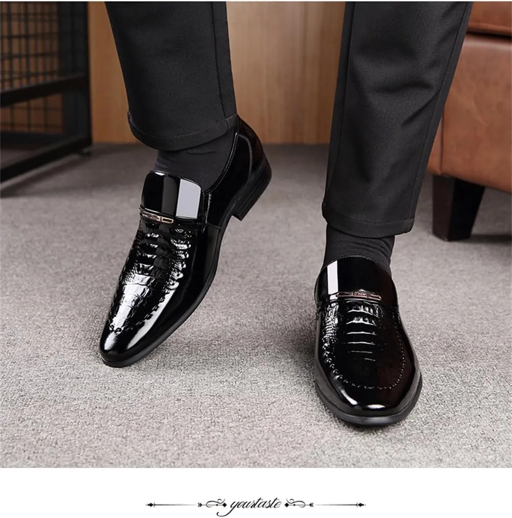 Men's Dress Tuxedo Shoe Slip-on Fashion Patent Leather Loafers