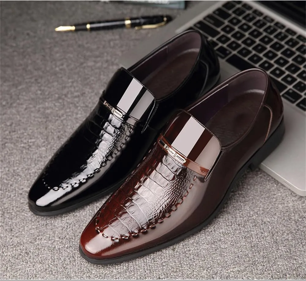Men's Dress Tuxedo Shoe Slip-on Fashion Patent Leather Loafers