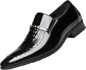 Men's Dress Tuxedo Shoe Slip-on Fashion Patent Leather Loafers