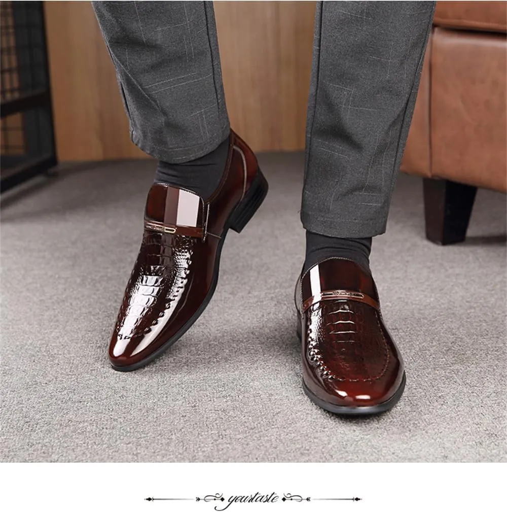 Men's Dress Tuxedo Shoe Slip-on Fashion Patent Leather Loafers