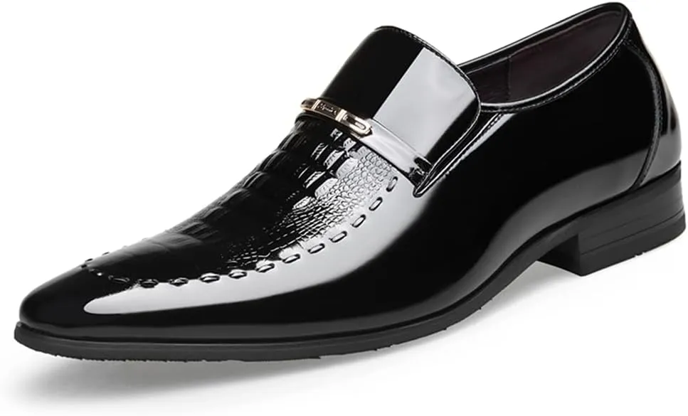 Men's Dress Tuxedo Shoe Slip-on Fashion Patent Leather Loafers