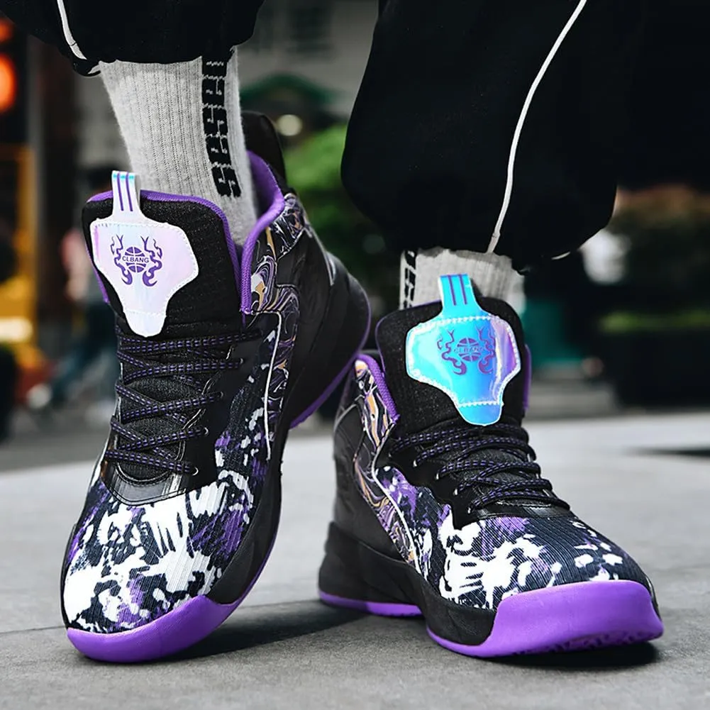 Men's High Top Basketball Shoes Outdoor Sports Running Tennis Sneakers