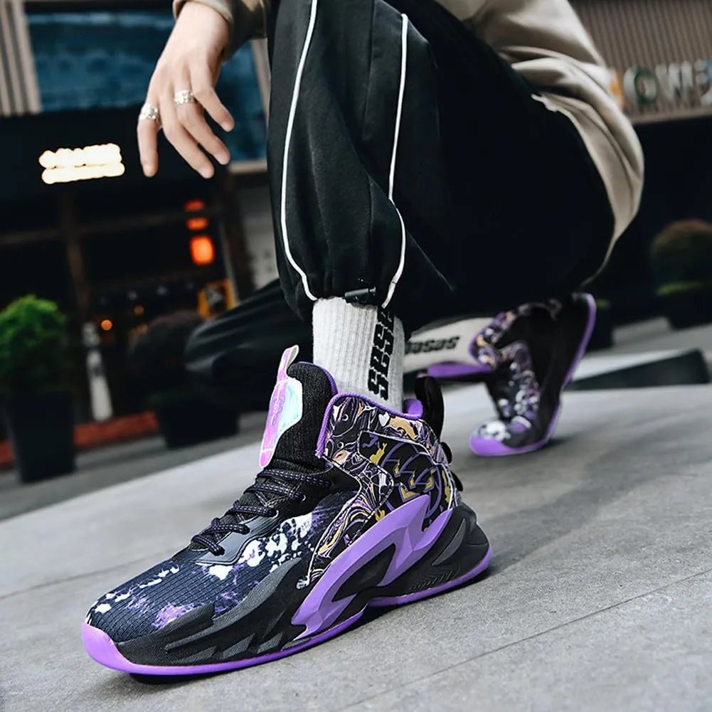 Men's High Top Basketball Shoes Outdoor Sports Running Tennis Sneakers