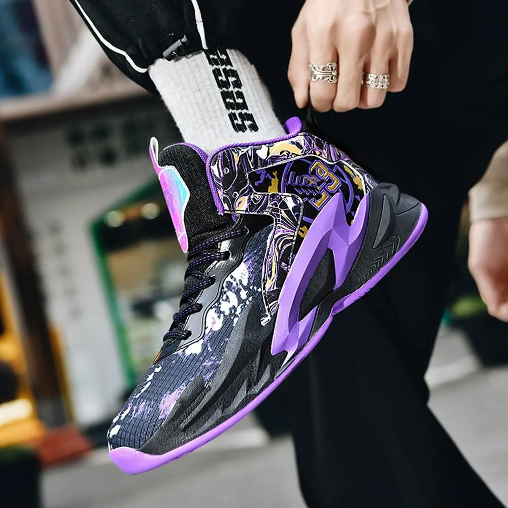 Men's High Top Basketball Shoes Outdoor Sports Running Tennis Sneakers