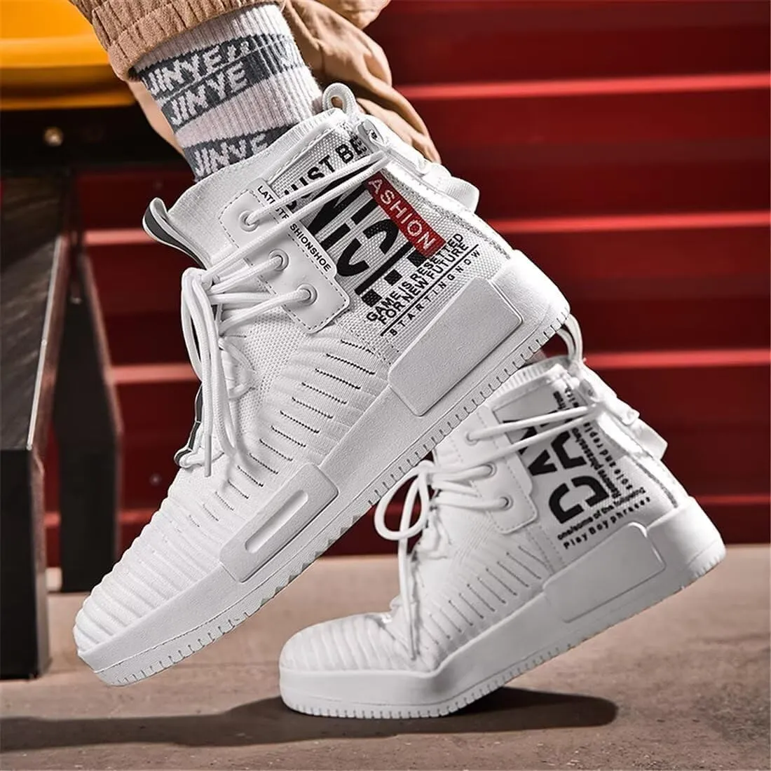 Men’s High Top Fashion Sneaker Casual Slip on Walking Shoes for Men