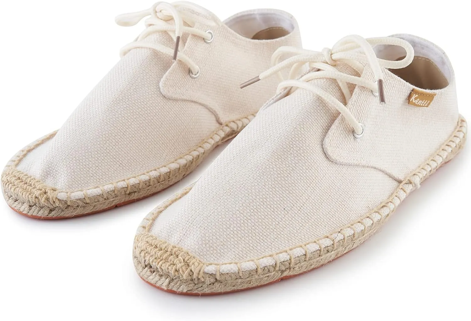 Men's Lace up Casual Canvas Slip on Flat Espadrille Shoes