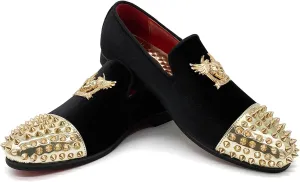 Men's Loafers Vintage Slip on Suede Dress Shoes Velvet Dress Loafers Size 7-13