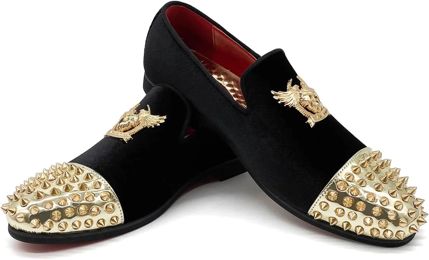 Men's Loafers Vintage Slip on Suede Dress Shoes Velvet Dress Loafers Size 7-13