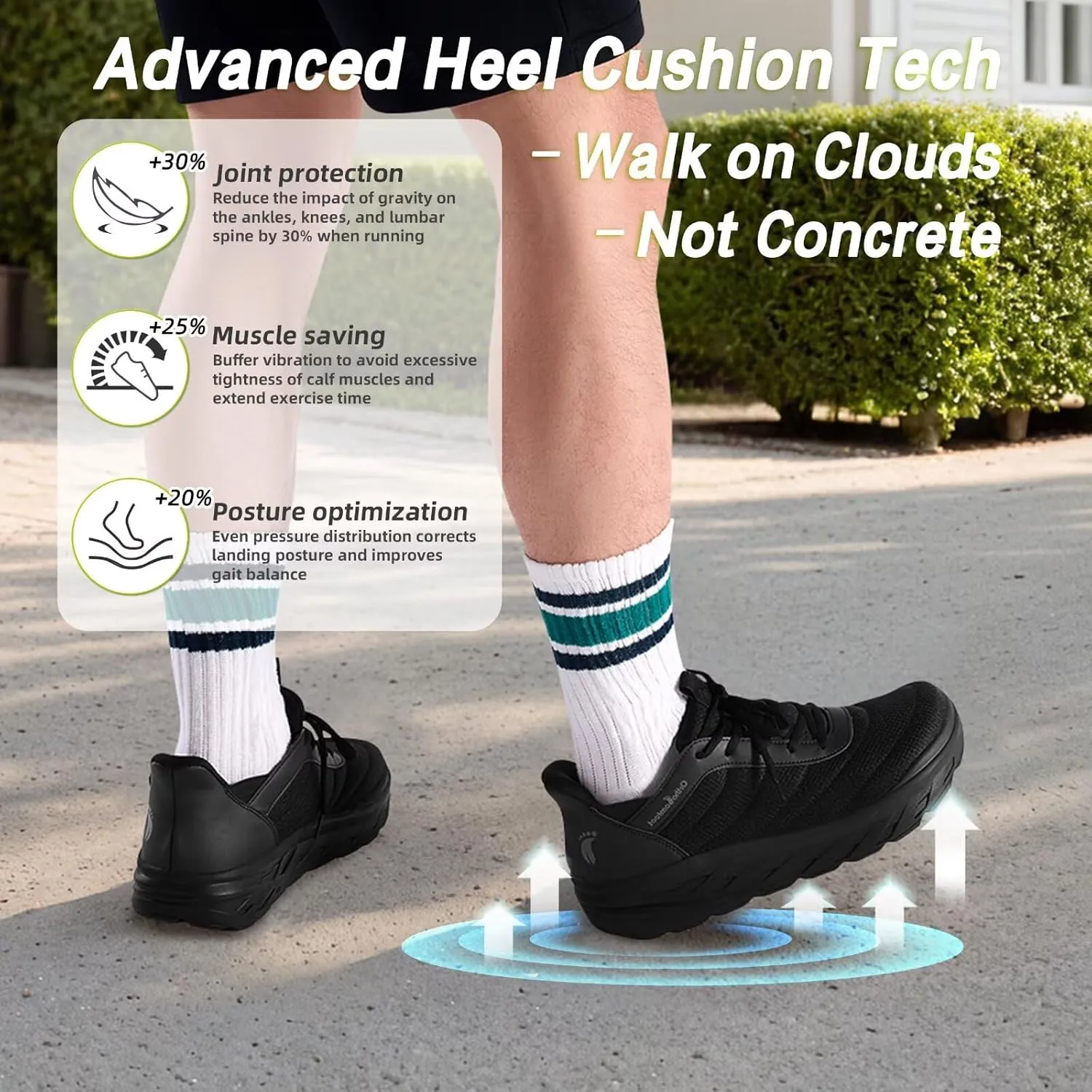Men's Orthopedic Diabetic Wide Running Shoes: Comfortable Arch Support Plantar Fasciitis Sports Shoes for Easy On/Off, High Arch Orthotic Swollen Tennis Fashion Sneakers for Foot and Heel Pain Relief