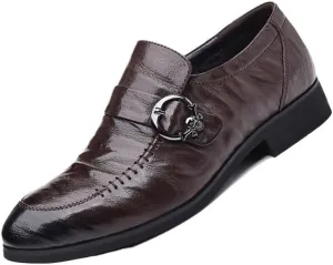 Mens Oxfords Shoes All-Day Comfort Platform Wingtip Brogue Oxfords Luxury Men's Handmade Leather Modern Classic Leather Lined Perforated Dress Oxfords Shoes