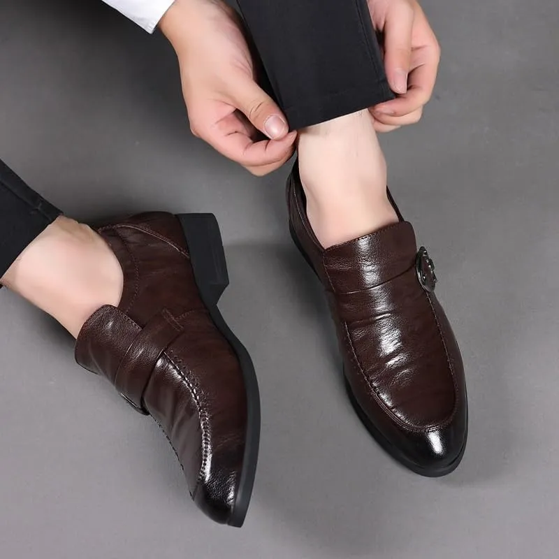 Mens Oxfords Shoes All-Day Comfort Platform Wingtip Brogue Oxfords Luxury Men's Handmade Leather Modern Classic Leather Lined Perforated Dress Oxfords Shoes