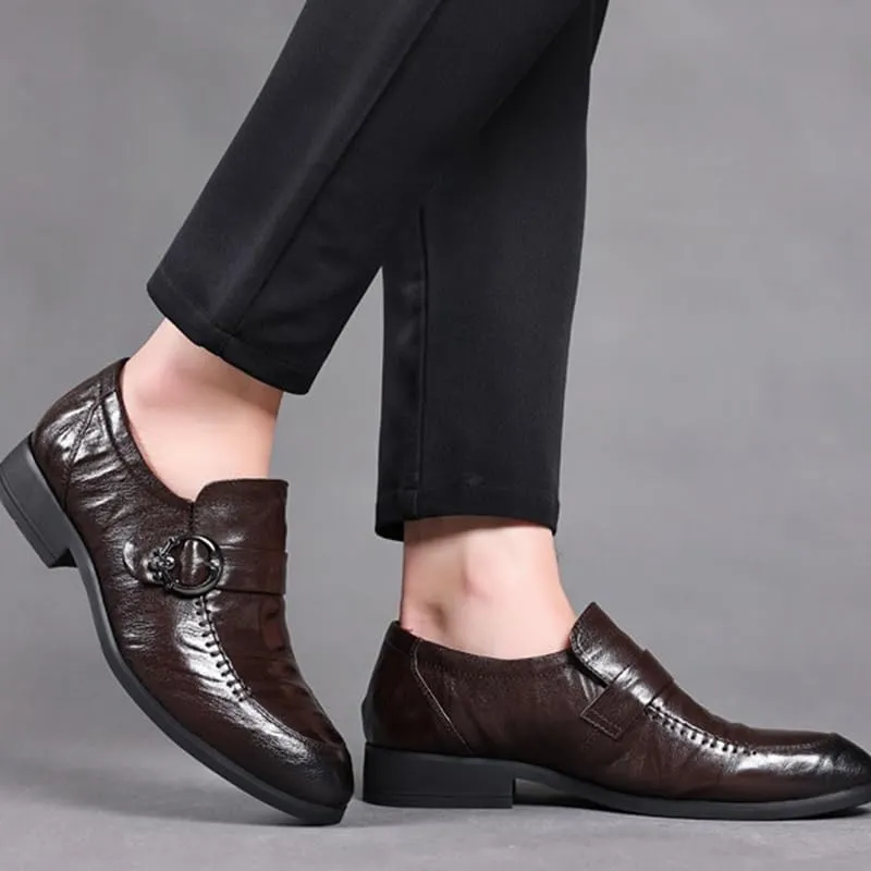 Mens Oxfords Shoes All-Day Comfort Platform Wingtip Brogue Oxfords Luxury Men's Handmade Leather Modern Classic Leather Lined Perforated Dress Oxfords Shoes
