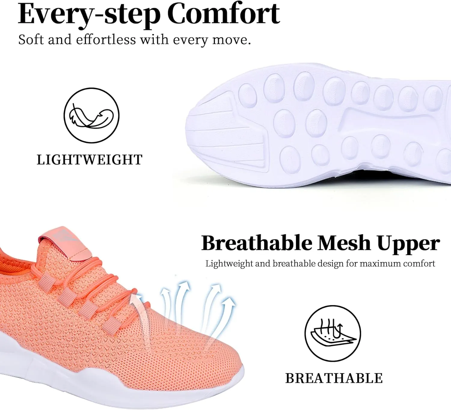 Mens Running Shoes Women Slip On Tennis Walking Sneakers Athletic Breathable Non Slip Gym Casual Lightweight Workout Sport Unisex Shoe