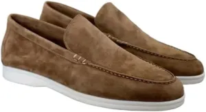 Men's Suede Loafers Slip-Ons Moccasins for Men Summer Dress Shoes Lightweight and Breathable Flat Loafer Casual Driving Walking Shoes Oxford Shoes