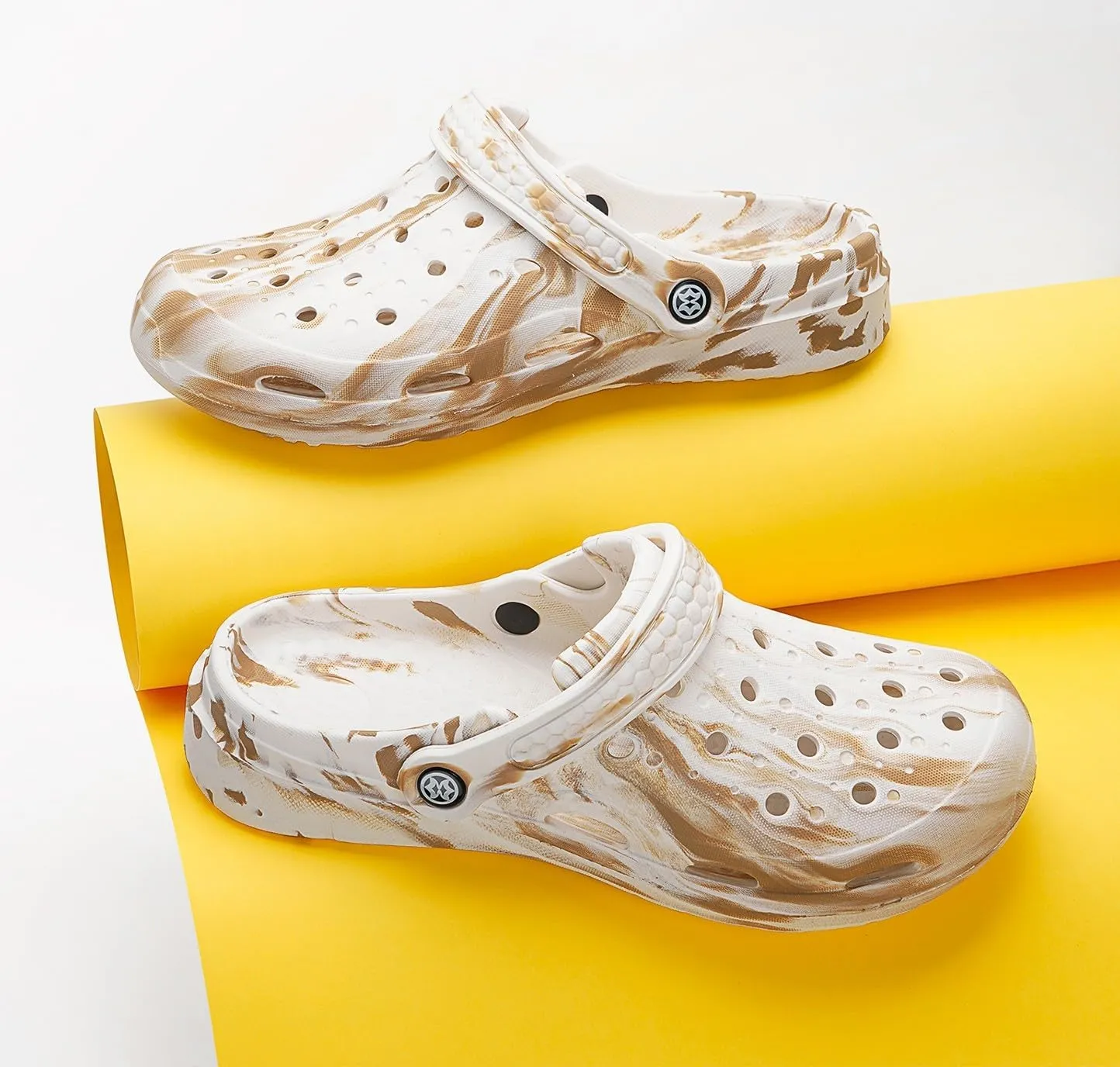 Mens Womens Garden Clogs Shoes with Arch Support Unisex Gardening Slip on Sandals Beach Slippers Shoes Tie-Dye Clog