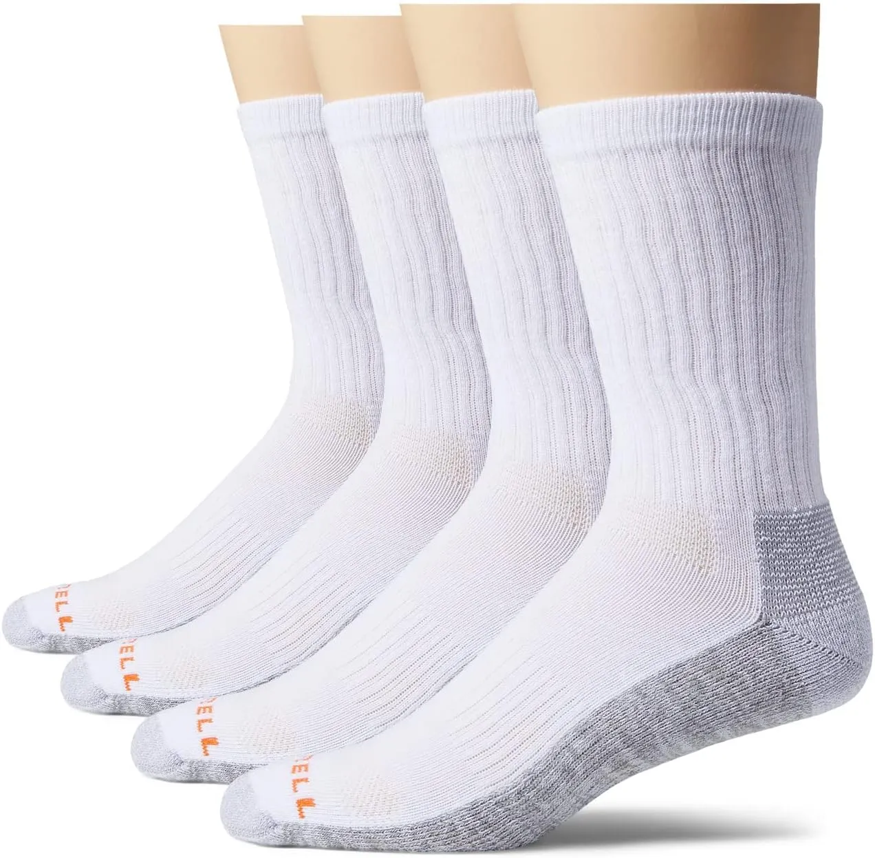 Merrell Men's and Women's Durable Everyday Work Crew Socks-3 & 6 Pair Packs-Unisex Arch Support and Anti-Odor Cotton
