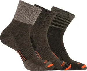 Merrell Unisex-Adult Merino Wool Work Socks - 3 Pairs - Half Cushion Comfort & Arch Support