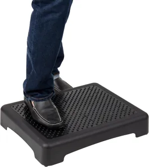 Mind Reader Platform Booster Step, Step Stool for Seniors, Riser, Pliable Surface, 15.75"L x 19.5"W x 3.75"H, Black