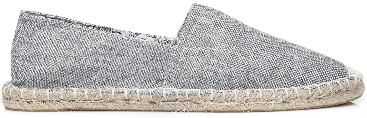Mintzice Men's Solid Comfortable Slip on Canvas Espadrilles Flat