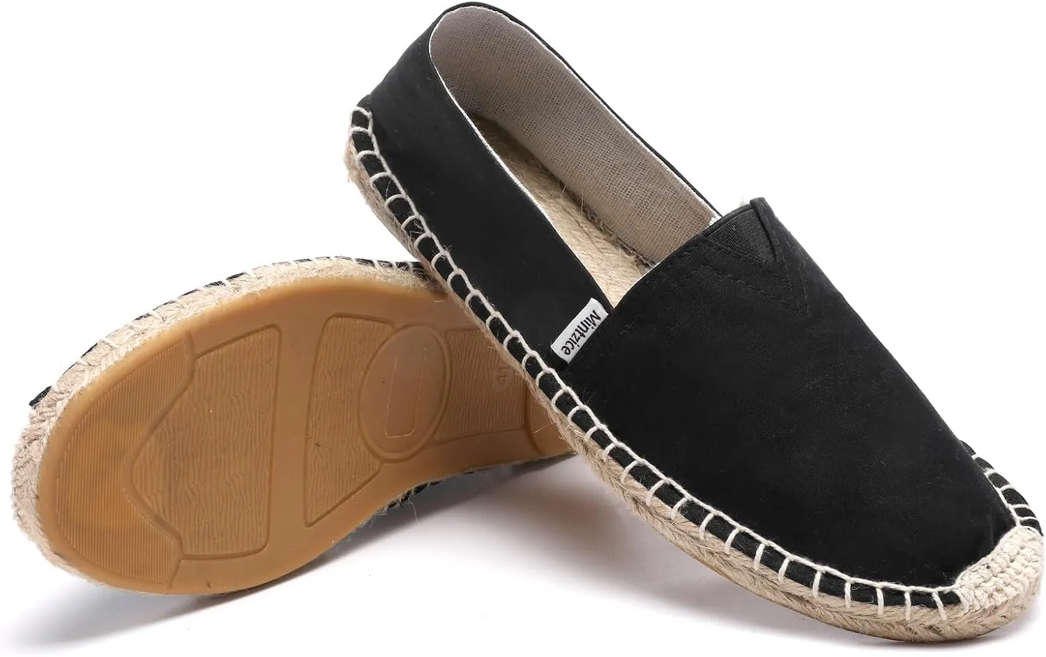 Mintzice Men's Solid Comfortable Slip on Canvas Espadrilles Flat