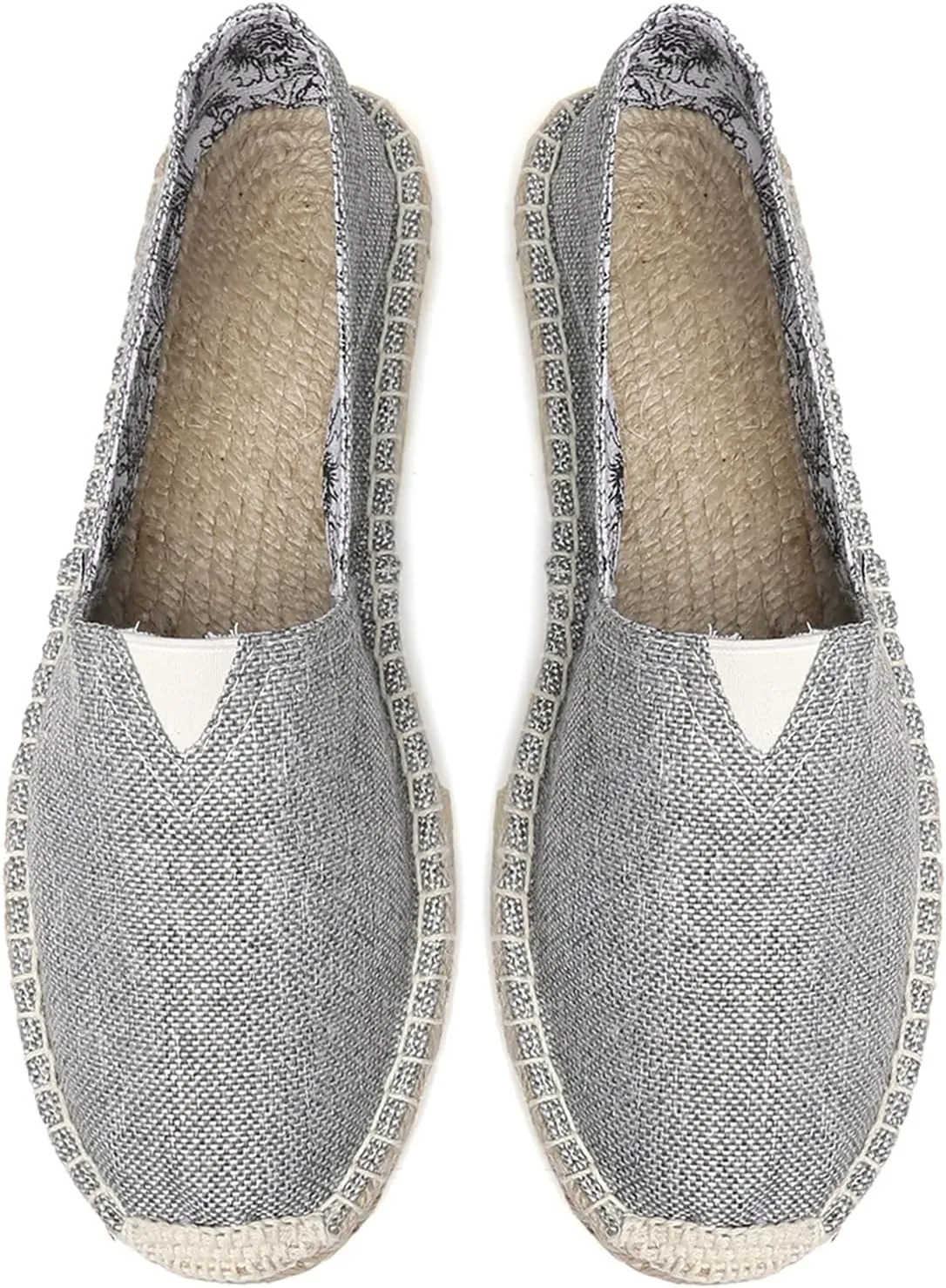 Mintzice Men's Solid Comfortable Slip on Canvas Espadrilles Flat