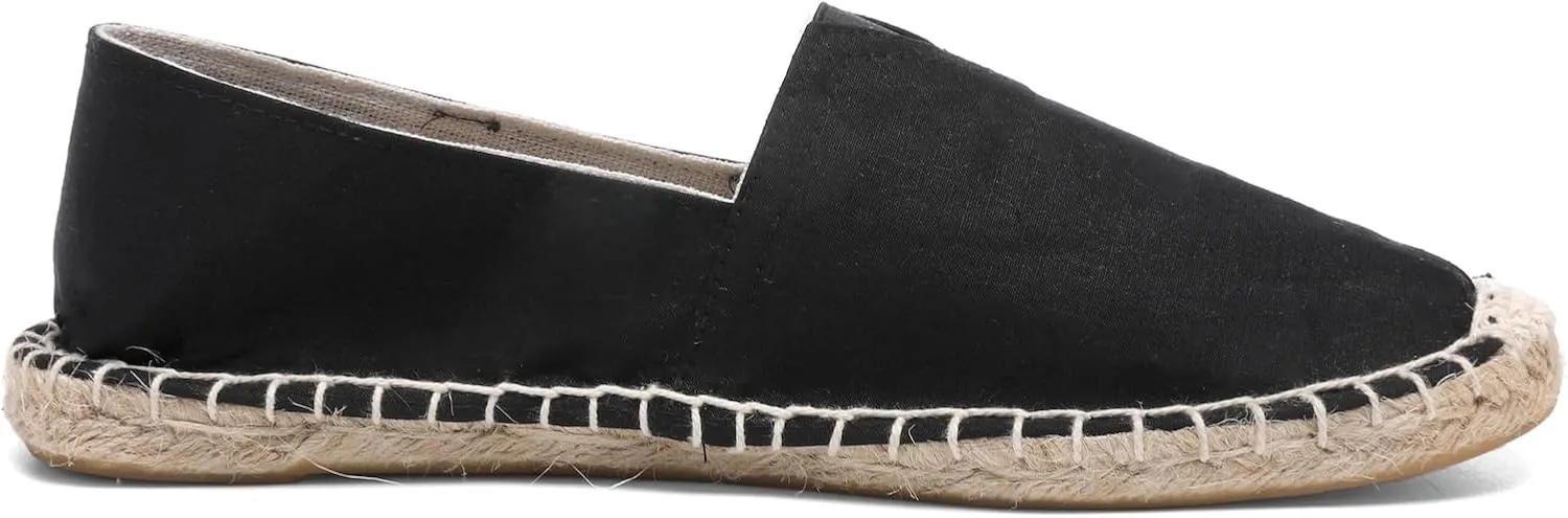 Mintzice Men's Solid Comfortable Slip on Canvas Espadrilles Flat