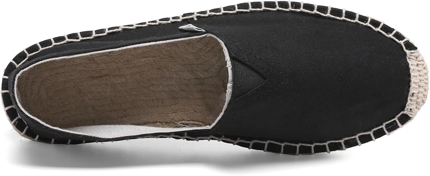 Mintzice Men's Solid Comfortable Slip on Canvas Espadrilles Flat