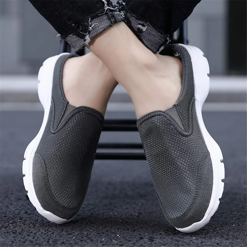 MizHome Men's Open Back Sneaker Clogs Knit Mules Shoes Lightweight Breathable Slippers