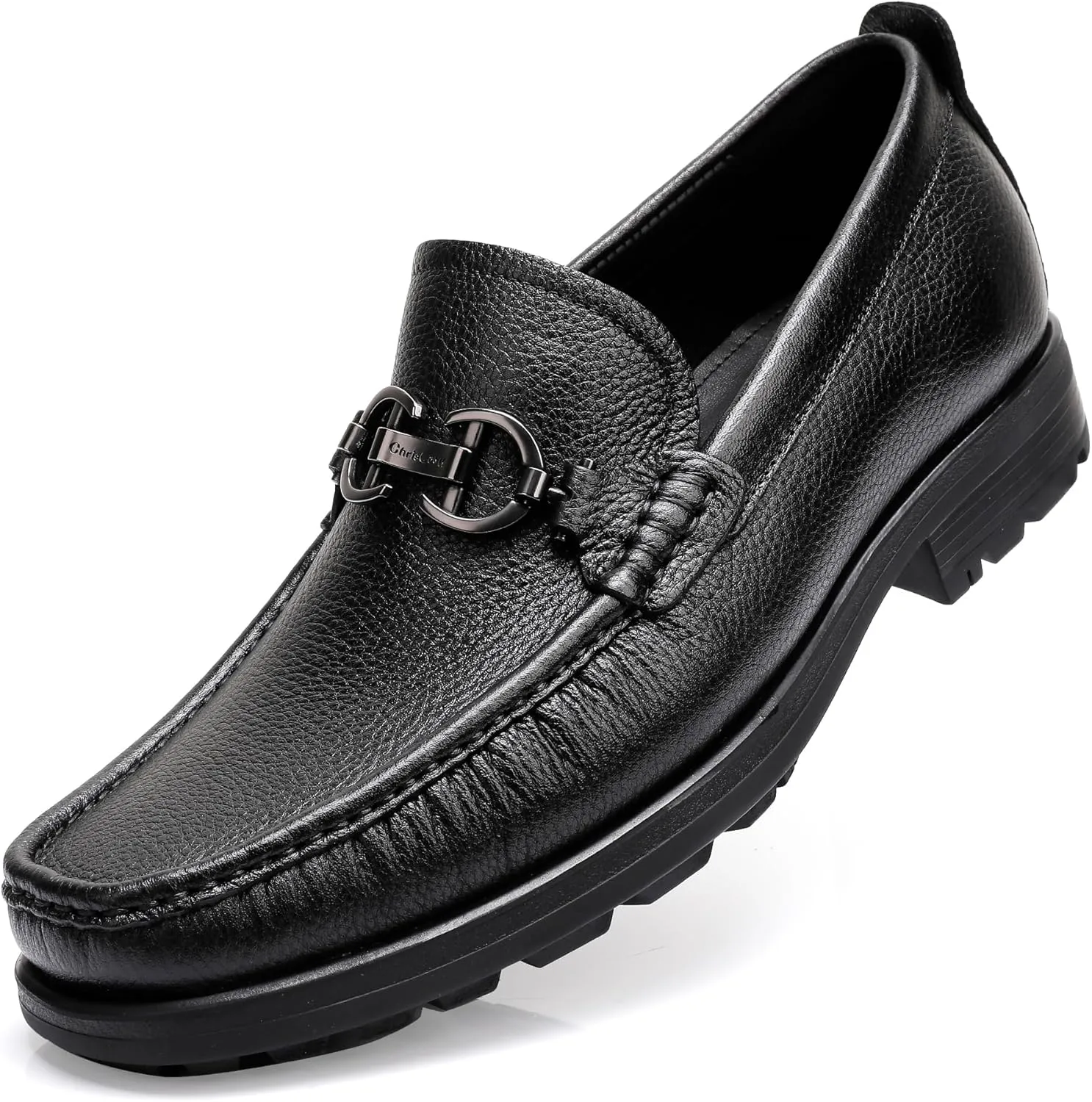Mokilife Men's Loafers Outlet, Leather Chunky Dress Shoes Formal Loafers Slip on Penny for Men