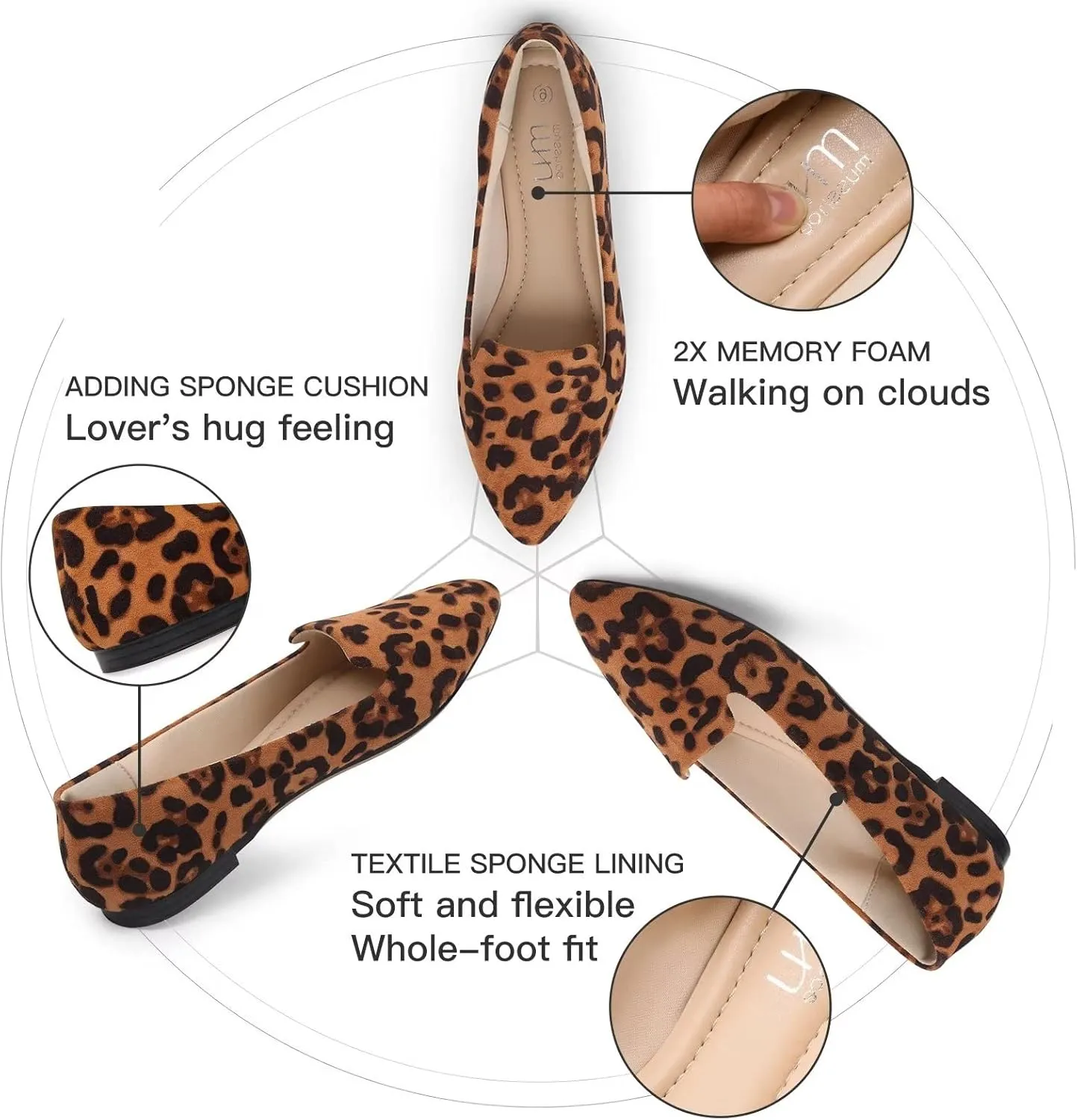MUSSHOE Flat Shoes Women Comfortable Slip on Women's Flats