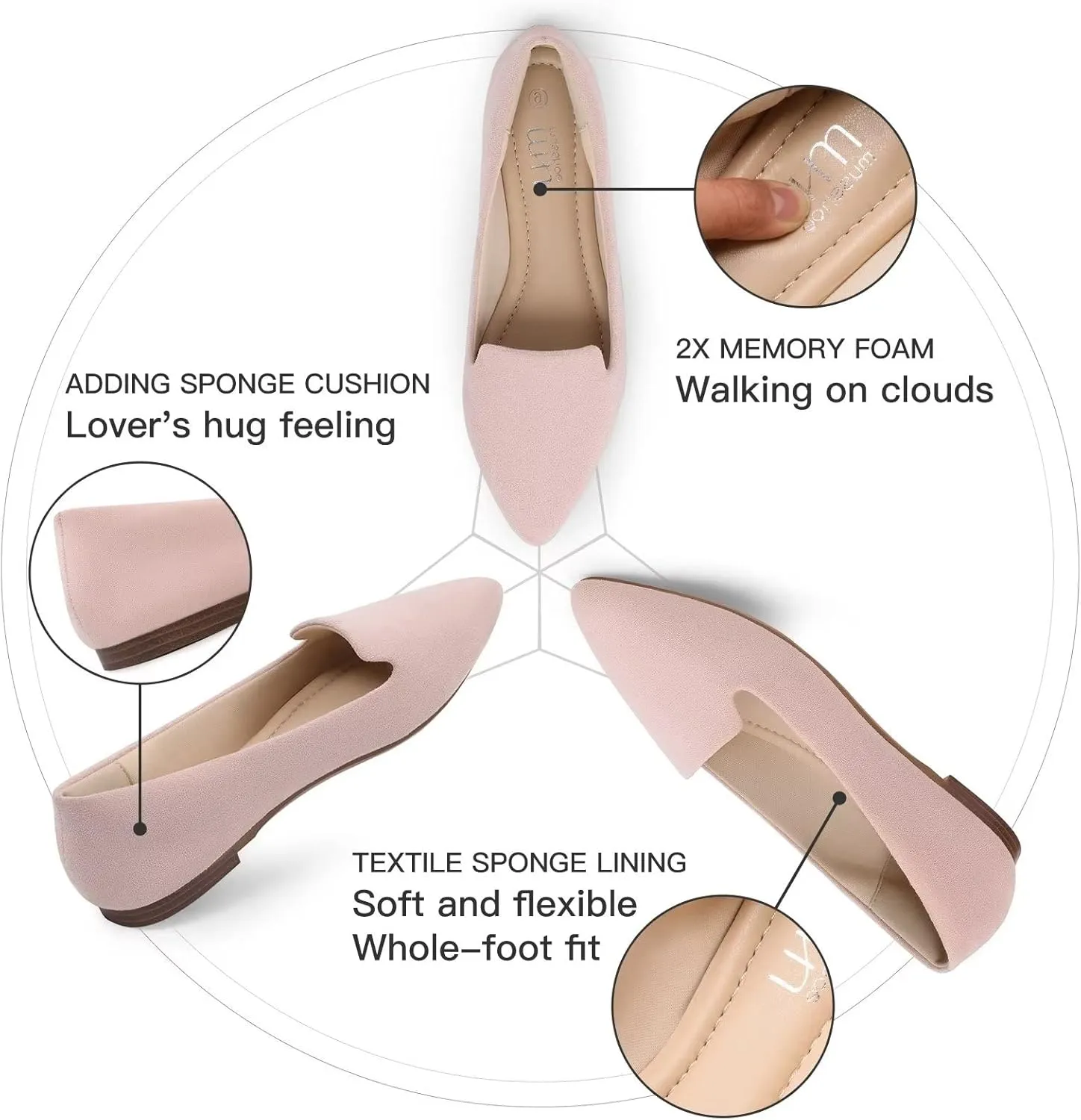 MUSSHOE Flat Shoes Women Comfortable Slip on Women's Flats