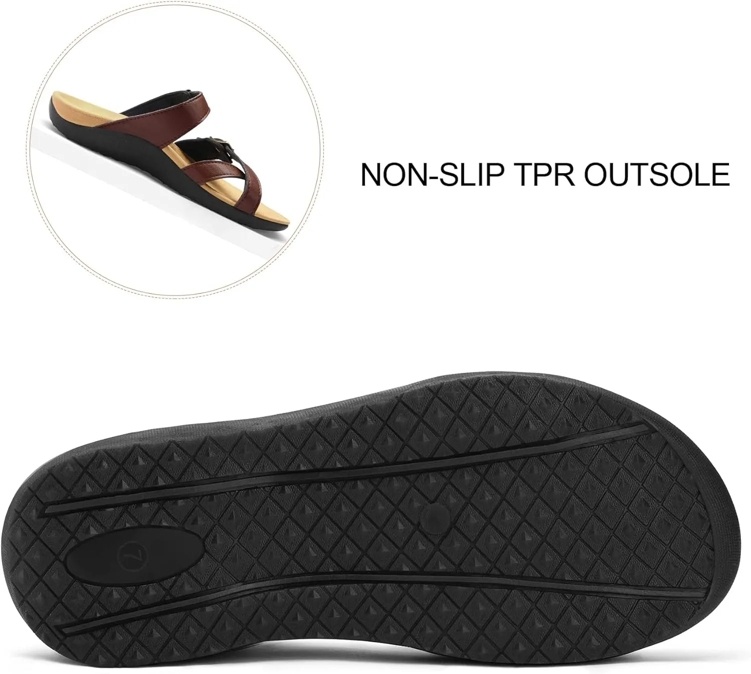 mysoft Women's Arch Support Slide Sandals Adjustable Orthopedic Flip Flops Comfortable Walking Summer Shoes