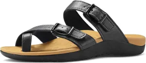 mysoft Women's Arch Support Slide Sandals Adjustable Orthopedic Flip Flops Comfortable Walking Summer Shoes